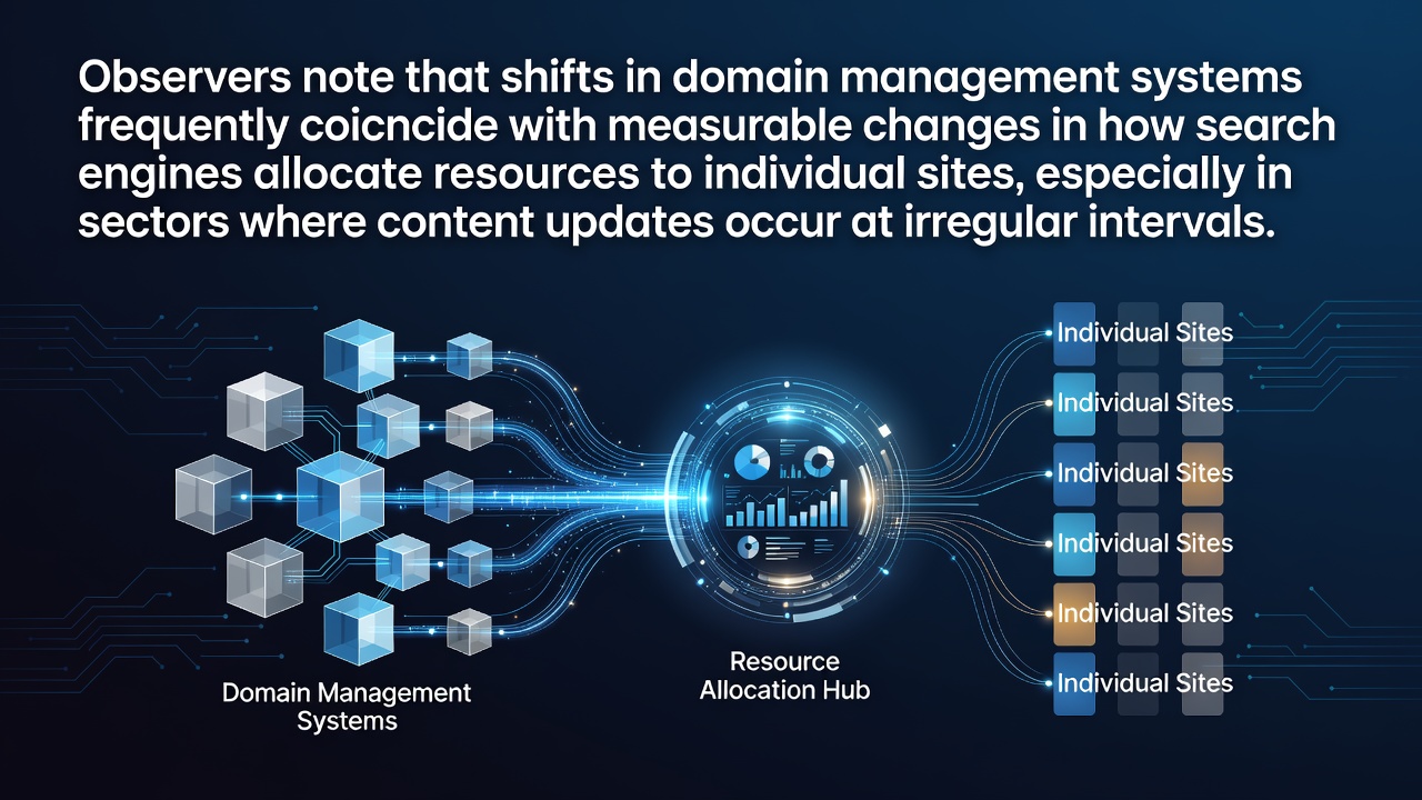 Domain System Transitions and Shifts in Search Engine Resource Distribution